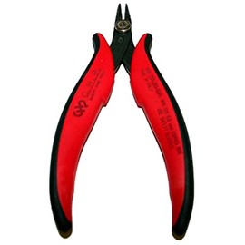 Hakko CHP TR-20-M-A Micro Soft Wire Cutter, Flush-cut, 2.0mm Hardened Carbon Steel Construction, 21-Degree Angled Jaw, 8mm Jaw Length, 20 Gauge Maximum Cutting Capacity, With Safety Clip