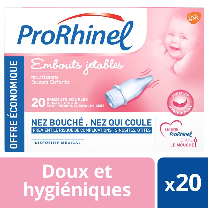 ProRhinel 20 Disposable Supple Ends for Baby Nose Blower