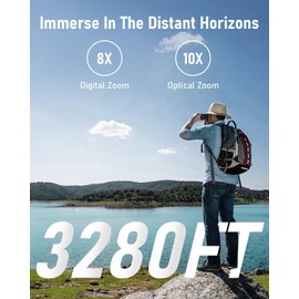 Digital Binoculars with Camera - 8X Digital Zoom, 2" LCD Display 40MP Camera 2.5K Videos Ideal for Concerts, Bird Watching, and Outdoor Adventures with 32GB SD Card - D551