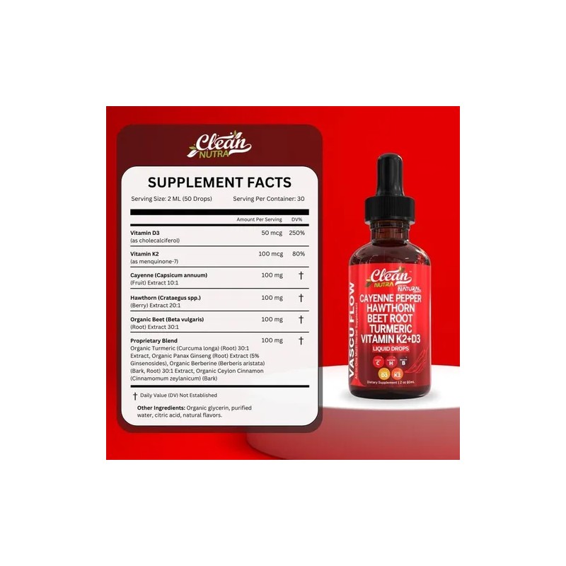 Cayenne Pepper Hawthorn Berry Vitamin D3k2 Organic Beet Root