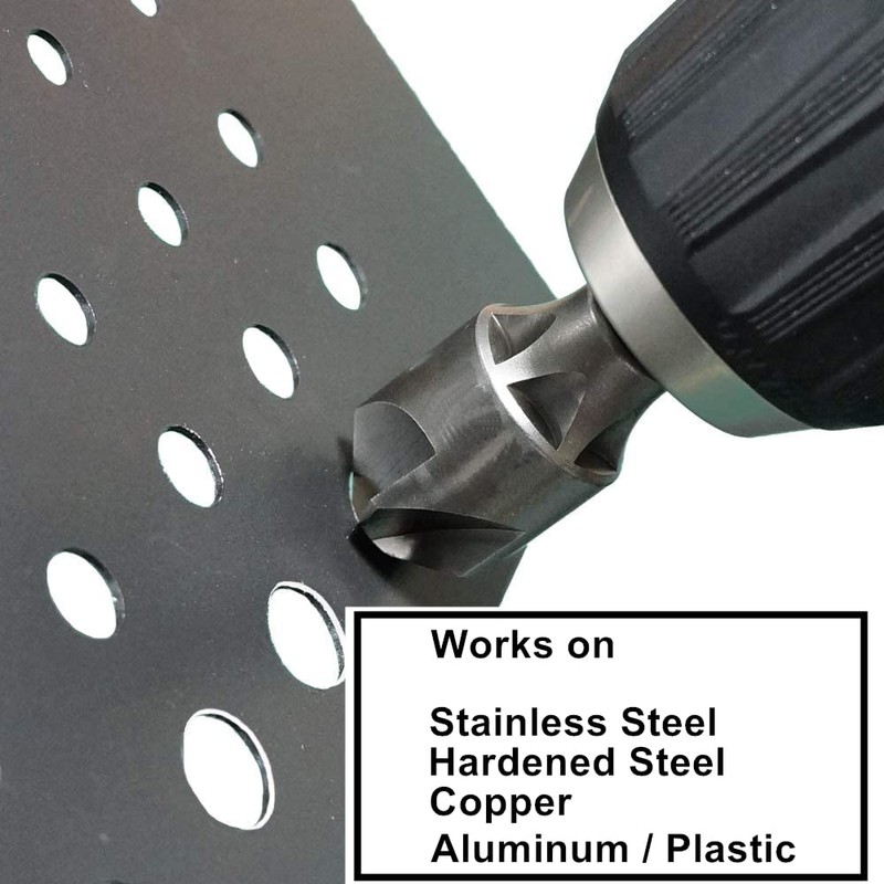 CONQUER Tools 5 Flute Metal Countersink Drill Bit, 87 Degree