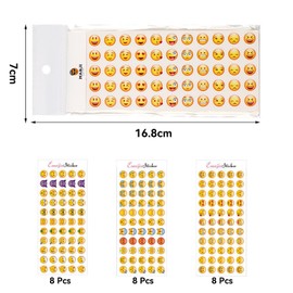 24 Sheets Smiley Stickers, Emoji Stickers, Smiley Stickers, Smiley Stickers, for Children, Emoji Rewards, Funny Emoji Sticker, Happy Face Sticker, for Meme, Diary, Notebook, DIY Decoration