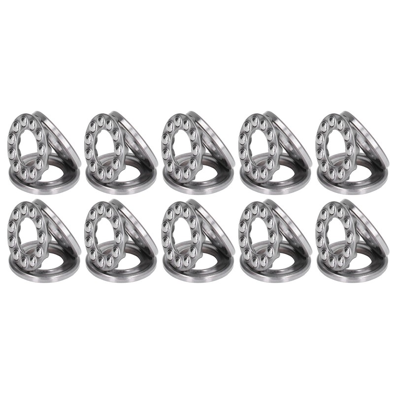 10Pcs Thrust Ball Bearing Single Direction Accessory Replacement Set Kit