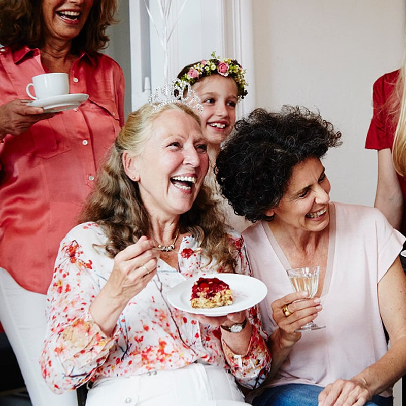 CIEHER 60th Birthday Celebration Set for Women - Tiara, Sash,