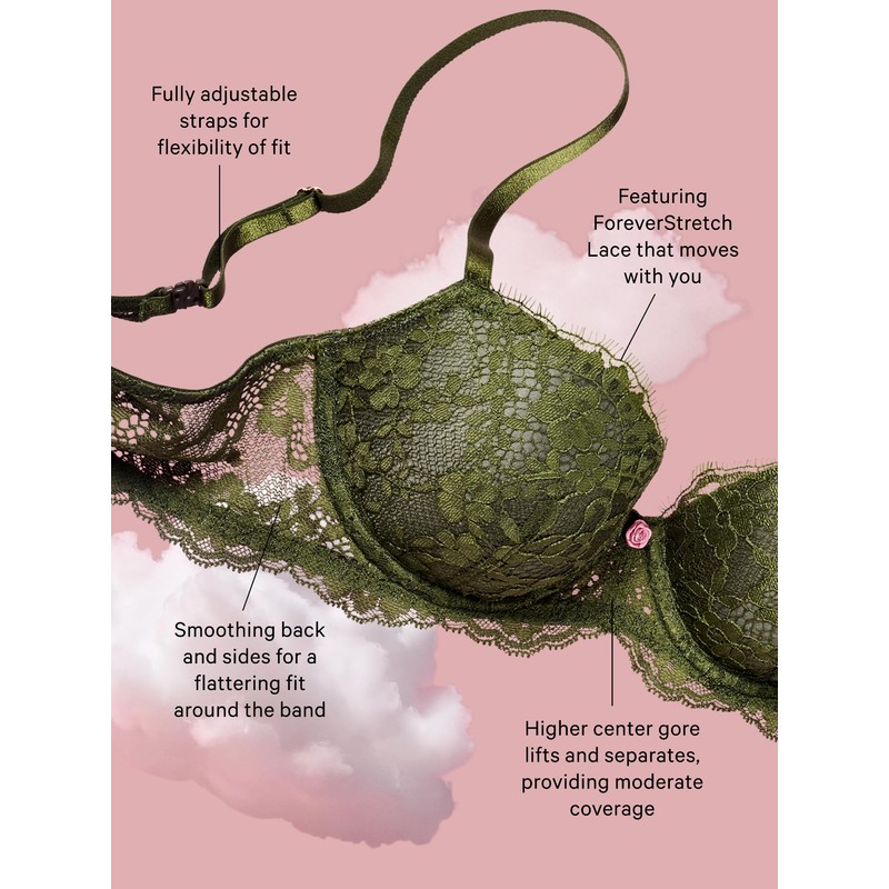 Smooth & Lace Lightly Lined Classic Coverage Demi Bra