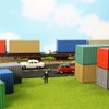 8pcs Mixed Different 20ft Freight Container HO Scale Model Train