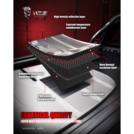 MZS Windshield Sun Shade Compatible with F250 F350 F550 2017-2022 / F450 2017-2020, Foldable Truck Sun Shade Shield with Storage Pouch, Front Window Visor Sunshade Accessories for Interior Protector