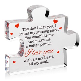 Valentines Day Gifts - I Love You Gifts for Him, Her - Acrylic Puzzle Printed Message - Birthday, Wedding for Boyfriend, Girlfriend - I Love You Presents for Husband, Wife