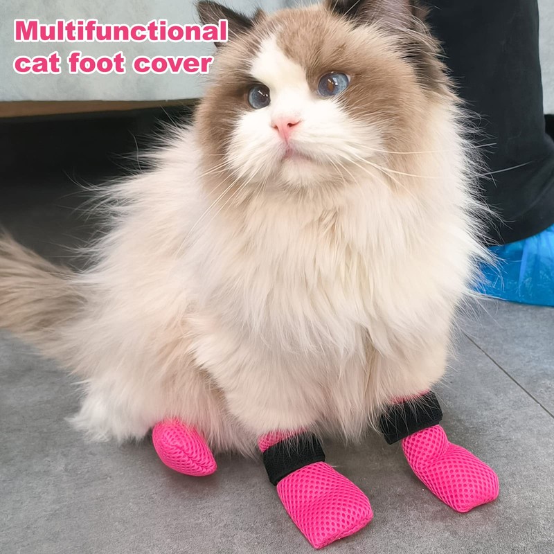 Paw Covers Anti-Scratch Foot Covers for Cats - Adjustable Mesh