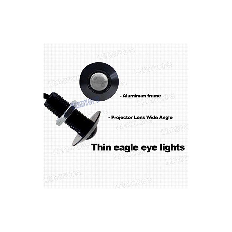 LEADTOPS Eagle Eye LED Lights, 10-pack DIY 12V Ultra thin