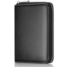ELASND Passport Wallet, Passport Holder for Travel Family, Ultra Large Storage up to 3 Passport Pockets. RFID Passport Cover Passport Case with Zipper Closure