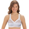 Collections Etc Women's Underwire-Free Comfortable Cotton Bra White 44D