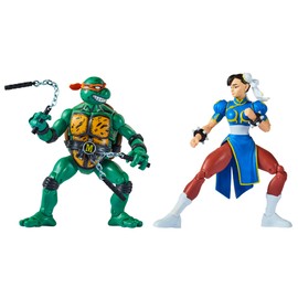 BANDAI Multipack Ninja Turtles and Street Fighter - Mike vs Chun Li, Multi-Colour, P81252