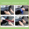 4PCS Bumper Guard Strip Carbon Fiber Pattern Textured 43cm Length