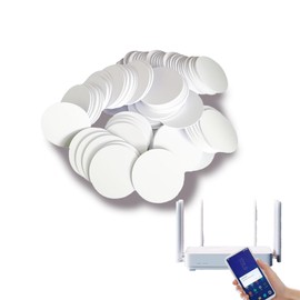 NFC Tags NTAG215 Coin Shaped Round Cards 1.0 inch (25 mm) Diameter for 504 Bytes Amibo Vs. Applications, Shortcuts, Applications, Multi-Purpose, 30 Sheets