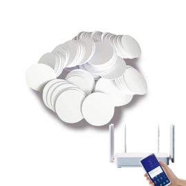 NFC Tags NTAG215 Coin Shaped Round Cards 1.0 inch (25 mm) Diameter for 504 Bytes Amibo Vs. Applications, Shortcuts, Applications, Multi-Purpose, 30 Sheets