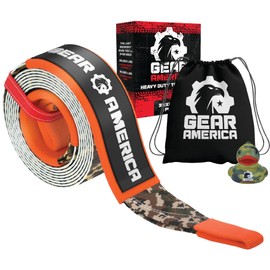 GearAmerica Tow Strap 3"x8' Heavy Duty Tree Saver Winch Strap 35,053 lbs Break Strength Tow Rope Recovery Straps Offroad – Weather Resistant Recovery Rope + Triple Reinforced Loops Towing Strap (Camo)
