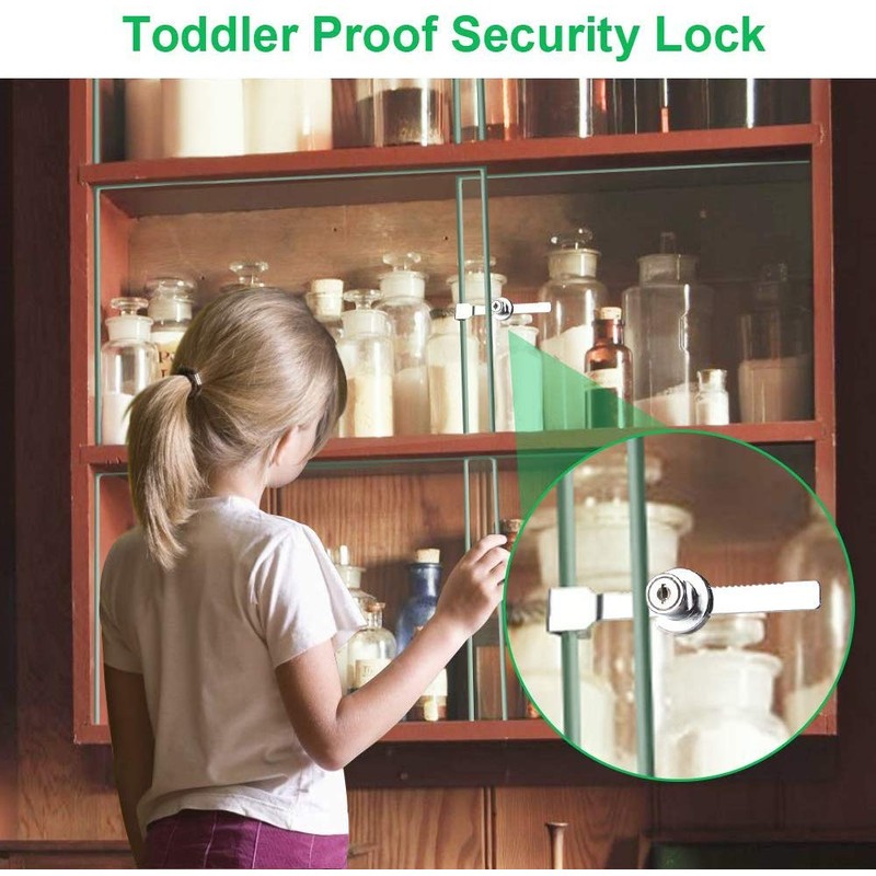 2 Pcs Sliding Door Lock Sliding case Lock Window Lock