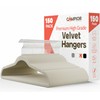 Ivory Velvet Hangers 150 Pack – 360° Swivel Hook, Non-Slip