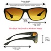 proSPORT Bifocal Reading Sunglasses Reader +2.50 Black HD Amber Anti