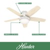 Hunter Fan 48 inch Low Profile Fresh White Indoor Ceiling