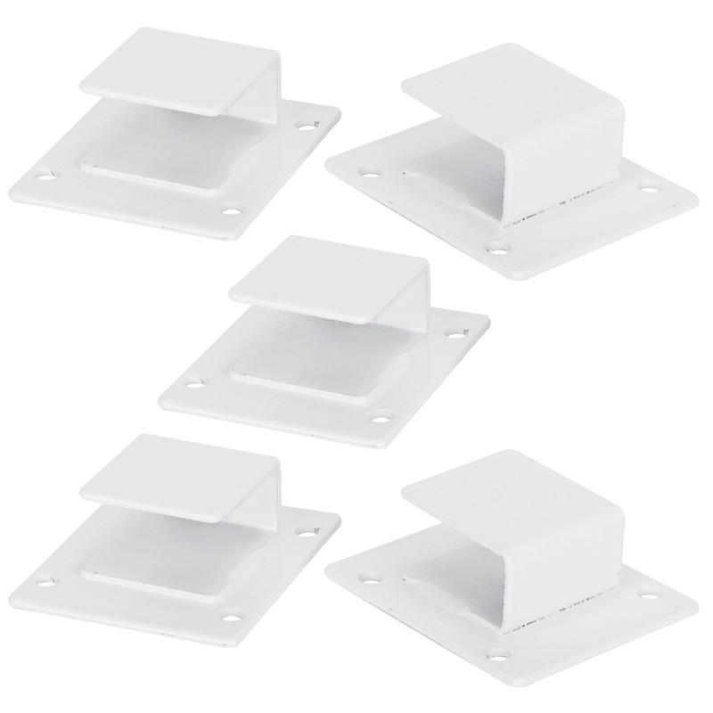 5pcs Wall Shelf Tube Holder Stainless Steel Bar Mount Bracket