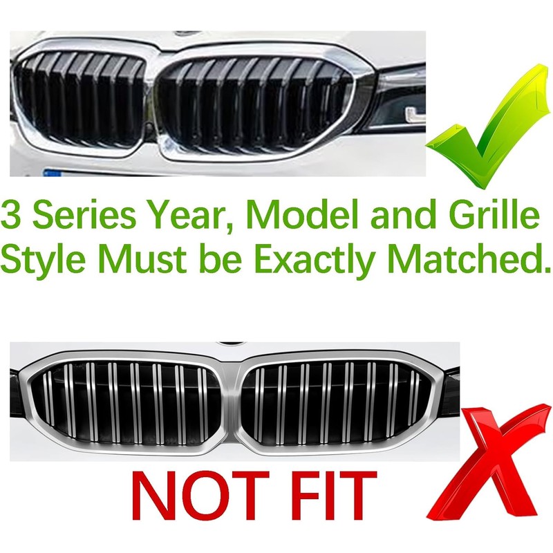 IIKSDII Automotive Grille Inserts for 3 Series G20 G21 2019-2022