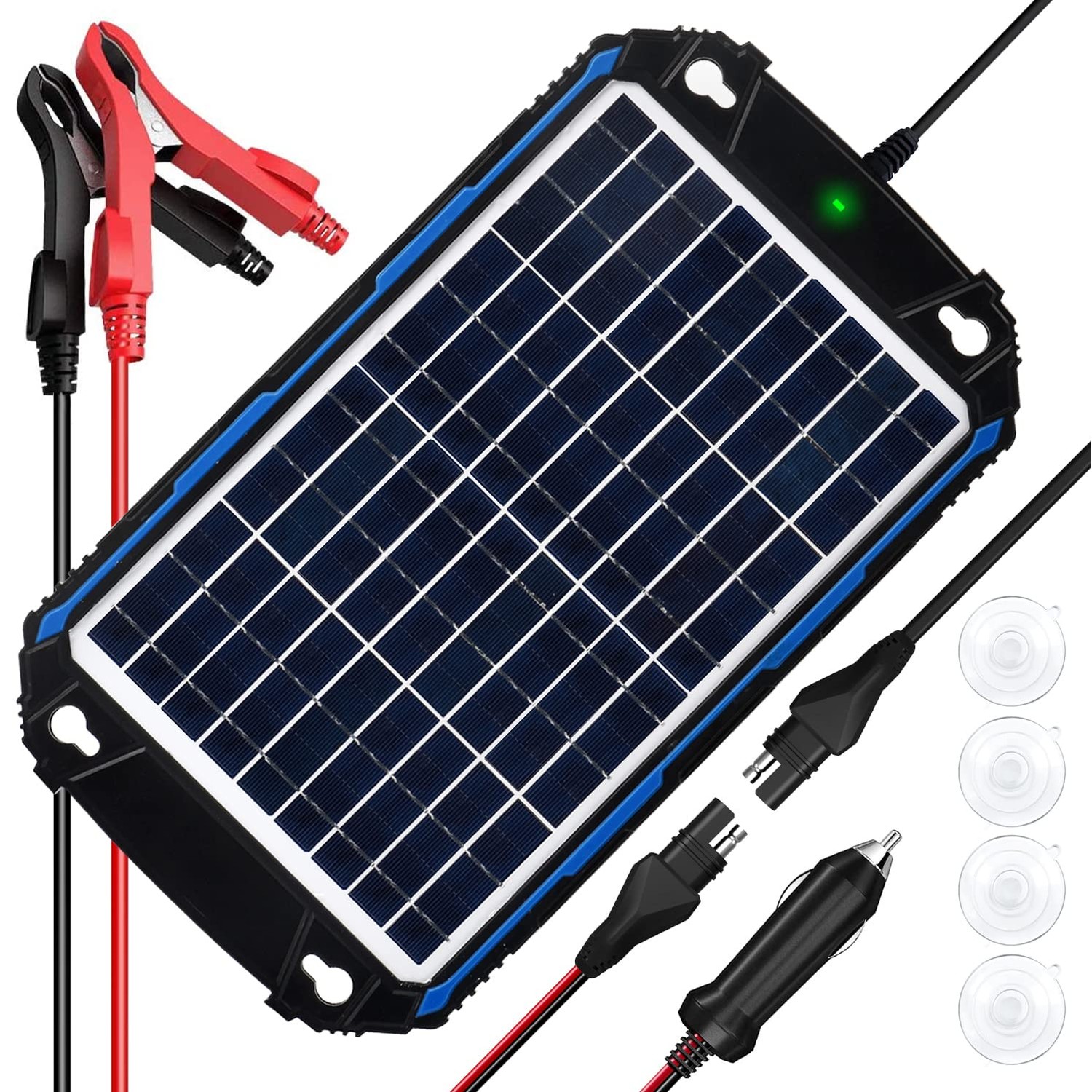SUNER POWER Waterproof 10W 12V Solar Battery Charger & Maintainer Pro ...