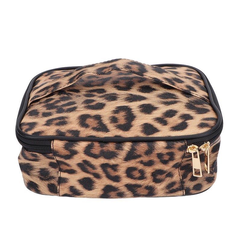 3pcs Makeup Cosmetic Storage Bag PU Leather Waterproof Zipper Closure