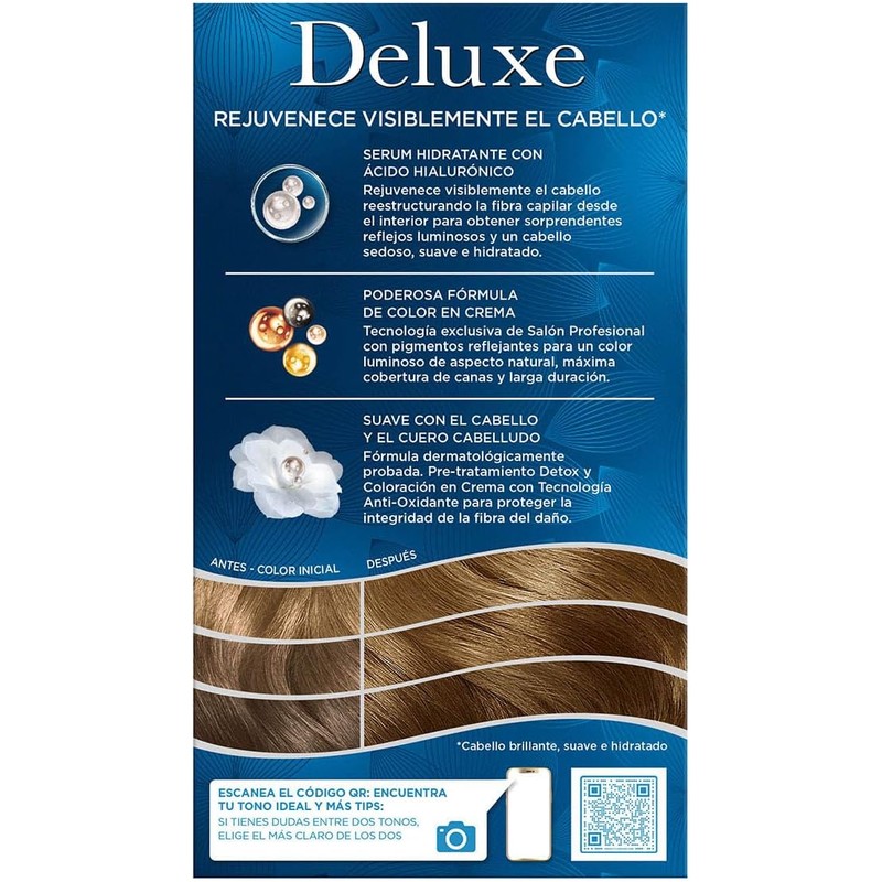 Wella Deluxe Tinte Permanente 7.3 Rubio Dorado, 207 g