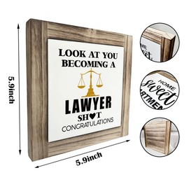 Funny Lawyer Graduation Gift Wood Plaque Sign, Look At You Becoming A Lawyer Gift, Box Wood Plaques Desk Décor, Lawyer Box Wood Sign, Funny Law School Graduation Gift, Lawyer Graduation Gift