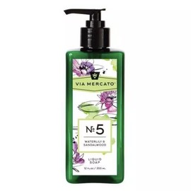 Via Mercato Liquid Hand Soap - 12 fl oz - No.5 Waterlily & Sandalwood