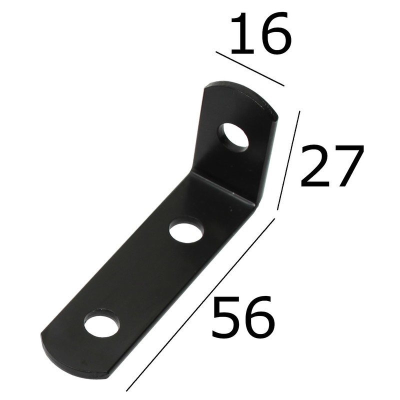 Reinforcing Metal Fittings, Black No.61, L-Shaped, 2.3 x 1.1 inches