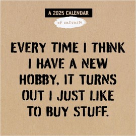 TF PUBLISHING 2025 Anti-Affirmations Wall Calendar | Large Grids for Appointments and Scheduling | Vertical Monthly Wall Calendar 2025 | Premium Matte Paper | 12" x 12"