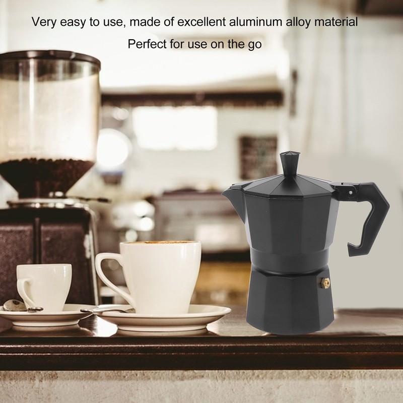 Stovetop Moka Pot Italian Hand Brewed Coffee Maker Aluminum Alloy