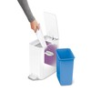 simplehuman Small Bathroom Trash Can with Lid, Stainless Steel Waste
