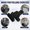 Weight Lifting Straps with 3mm Double-Layer Cowhide Palm Grips, Black