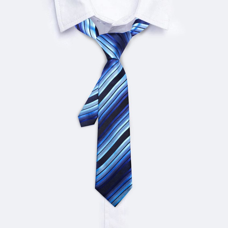 Barry.Wang - Corbata para niño de seda regular, tela a