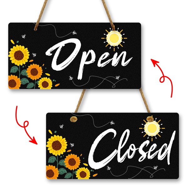 Open Closed Door Sign Business Hour Sign Plastic Hanging Sign