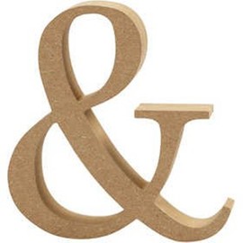 8cm Small Wooden MDF Symbol Shape to Decorate - & | Wood Shapes for Crafts