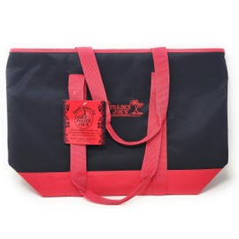 Generic Trader Joe's Large Insulated Cooler Tote Bag, Reusable, Hot/Cold Insulation, Grocery Carry Bag, Cranberry