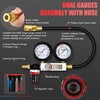 JIFETOR Cylinder Leak Down Tester Kit, Automotive Engine Compression Dual