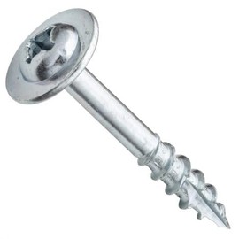 Centerline #8 x 1'' Oversized Washer Head Square X Wood Screws for Drawer Fronts, Zinc, 100-Pack