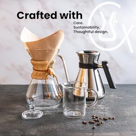Chemex Filtros de café, 100 unidades, bond, Cuadrado, Transparente, 1