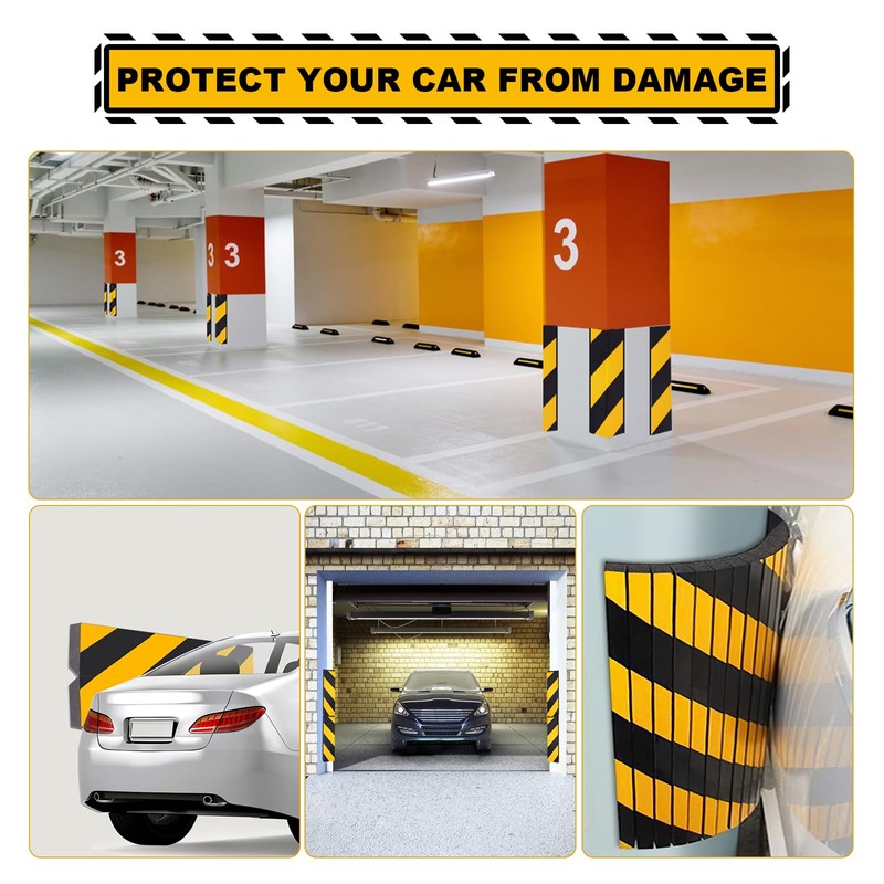 DGSL Garage Wall Protector，2pcs Foam Wall Corner Guard for Parking