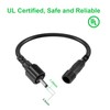 Extension Cable 2 Pack IP65 Waterproof Extension Cords for Landscape
