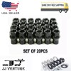 J&J 20PC BLACK 14x1.5 THREAD EXTENSION (ET) STYLE OPEN END