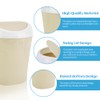 QLFJ-FurDe 3 Pcs Plastic Mini Wastebasket Trash Can with 4