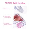 Healvian 10-Pack 6.5ML Square Plastic Roller Bottle Set Refillable Essential