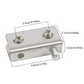TamBee Glass Door Pivot Hinge Stainless Steel for Free Swinging Glass Doors (for 5-8mm) (2 Pairs)